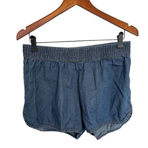 Jacqueline De young flowy Denim like Blue Women's Shorts size large
